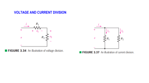 Voltage and Current Division in Circuits