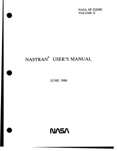 NASA NASTRAN User's Manual Volume II (1986)