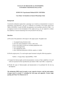 Case Study: Sensor Evaluation for Engine Test Rig - SEMM 1911