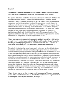 Analysis of Night Chapter 1: Faith and the Holocaust