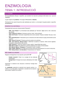 Introducci&oacute;n a la enzimolog&iacute;a: Enzimas, Cat&aacute;lisis y Historia