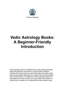 Vedic Astrology Books: A Beginner-Friendly Introduction