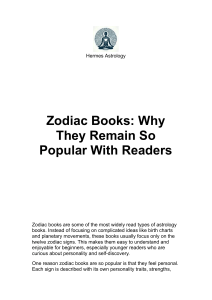 Why Zodiac Books Remain Popular