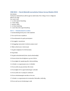 VSM 2013 Verdivurdering Modul Norsk (Bokm&aring;l) Oversettelse