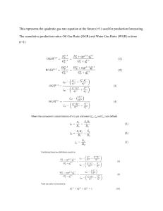 Quadratic Gas Rate Equation for Production Forecasting