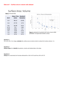 Surface Area to Volume Ratio & Enzyme Activity Datasets