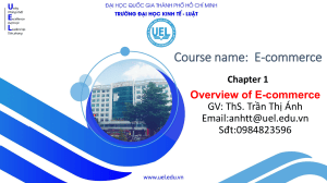 Chapter 1: Overview of E-commerce