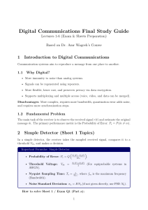 Digital Communications Final Study Guide