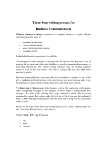 Three-Step Writing Process for Business Communication