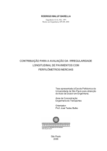 Tese sobre avalia&ccedil;&atilde;o de irregularidade de pavimentos com perfil&ocirc;metros inerciais