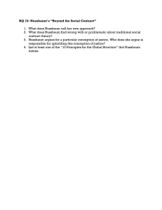 RQ 10: Nussbaum's 'Beyond the Social Contract'