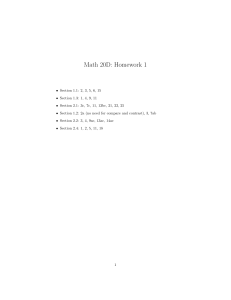 Math 20D Homework 1: Problem Set