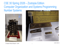 CSE 30 Number Systems Lecture - UCSD Spring 2026
