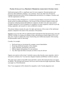 Intellectual Property Priorities Assignment Instructions