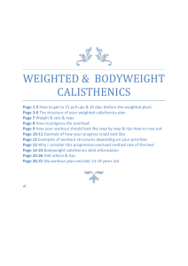 Weighted & Bodyweight Calisthenics Workout Plan