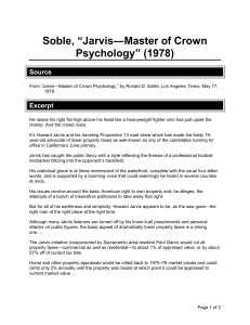 Jarvis - Master of Crowd Psychology (1978)