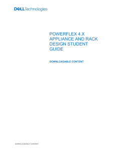 PowerFlex 4.X Appliance and Rack Design Student Guide