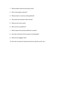 Business Plan Questions Template
