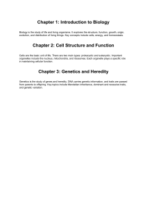 Introduction to Biology: Cells & Genetics