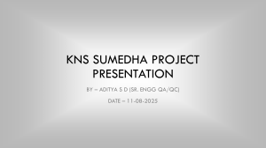 KNS Sumedha Project QA/QC Presentation