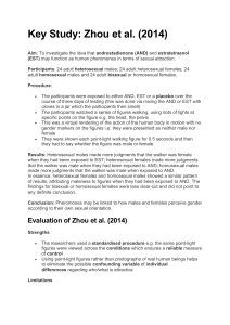 Zhou et al. 2014 Study on Pheromones and Gender Perception