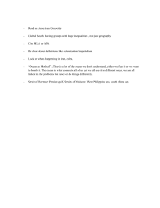 Academic Study Guide: Global South, Imperialism, Ocean as Method