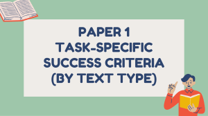 Paper 1 Task-Specific Success Criteria