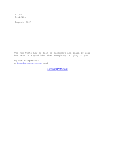 The Mom Test: Customer Conversations for Startup Validation