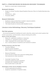 Literature Review: Deadlock Recovery Techniques