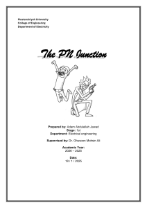 The PN Junction: Basics and Biasing