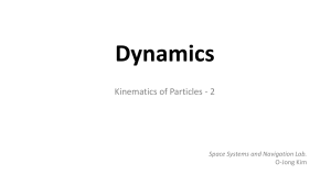 Dynamics: Kinematics of Particles - 2 Lecture Notes