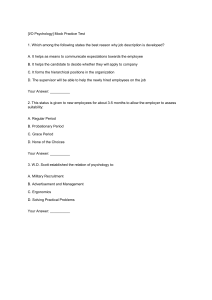 I/O Psychology Mock Practice Test Questions