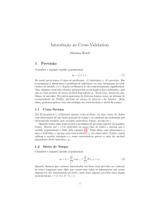 Introdu&ccedil;&atilde;o ao Cross-Validation em Econometria