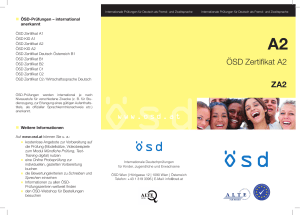 &Ouml;SD Zertifikat A2: Infos zur internationalen Deutschpr&uuml;fung
