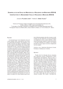 Desarrollo de la Escala de Resiliencia RESI-M para Mexicanos