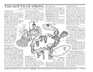The Mouth of Spring V: RPG Adventure Location