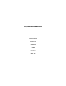 Pepperdine Nursing Personal Statement Example
