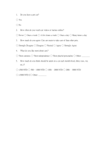 Cat Ownership Survey Questions