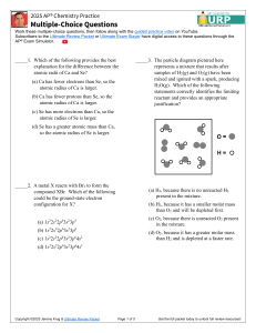 2025 AP Chemistry Practice Multiple-Choice Questions