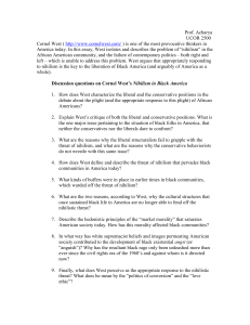 Cornel West Nihilism in Black America Discussion Questions