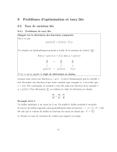 Probl&egrave;mes de taux li&eacute;s en calcul : Exemples d'optimisation