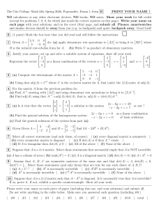 Assignment 2: Linear Algebra Problems