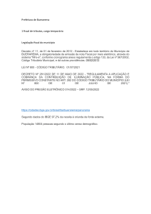 Legisla&ccedil;&atilde;o Fiscal de Buerarema: Decretos e Leis Municipais