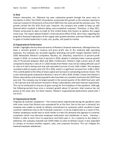 Peloton Supply Chain Report: Strategic Analysis for CEO