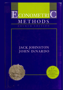 Econometric Methods Textbook by Johnston & DiNardo