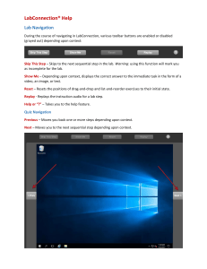 LabConnection Help: Toolbar Navigation Guide