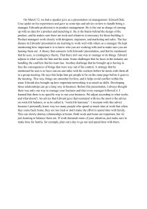 Management Presentation Reflection: Edward Dela Cruz's Tips