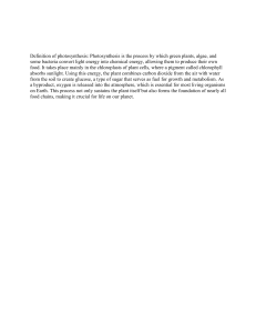 Definition of Photosynthesis