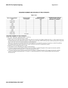 2015 IFC Fire Hydrant Spacing Requirements