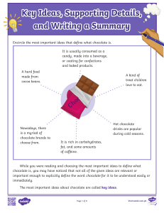 Key Ideas, Supporting Details, and Writing a Summary Worksheet